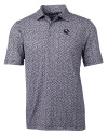 New York Giants NFL Helmet Cutter & Buck Pike Magnolia Print Stretch Mens Polo Black/Polished Mannequin Thumbnail Image