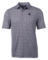 View image 3: Minnesota Vikings NFL Helmet Cutter & Buck Pike Magnolia Print Stretch Mens Polo Black/Polished Mannequin