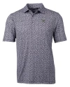 View image 3: Las Vegas Raiders NFL Helmet Cutter & Buck Pike Magnolia Print Stretch Mens Polo Black/Polished Mannequin