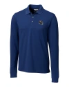 Denver Broncos NFL Helmet Cutter & Buck Advantage Eco Tri-Blend Pique Mens Long Sleeve Polo Indigo Mannequin Thumbnail Image
