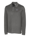 New England Patriots NFL Helmet Cutter & Buck Advantage Eco Tri-Blend Pique Mens Long Sleeve Polo Elemental Grey Mannequin Thumbnail Image