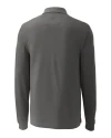 New England Patriots NFL Helmet Cutter & Buck Advantage Eco Tri-Blend Pique Mens Long Sleeve Polo Elemental Grey Mannequin Back Thumbnail Image