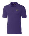 Baltimore Ravens NFL Helmet Cutter & Buck Advantage Eco Tri-Blend Pique Mens Polo College Purple Mannequin Thumbnail Image