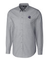 Minnesota Vikings NFL Helmet Cutter & Buck Stretch Oxford Mens Long Sleeve Dress Shirt Charcoal Mannequin Thumbnail Image