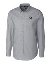 Pittsburgh Steelers NFL Helmet Cutter & Buck Stretch Oxford Mens Long Sleeve Dress Shirt Charcoal Mannequin Thumbnail Image