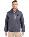 View image 1: Chicago Bears NFL Helmet Cutter & Buck Rainier Recycled Insulated Puffer Mens Full Zip Jacket Anthracite Melange Front