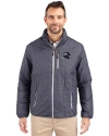 Seattle Seahawks NFL Helmet Cutter & Buck Rainier PrimaLoft® Mens Eco Insulated Full Zip Puffer Jacket Anthracite Melange Front Thumbnail Image