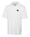 Philadelphia Eagles NFL Helmet Cutter & Buck CB Drytec Genre Textured Solid Mens Big and Tall Polo White Mannequin Thumbnail Image