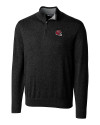 Kansas City Chiefs NFL Helmet Cutter & Buck Lakemont Tri-Blend Mens Big and Tall Quarter Zip Pullover Sweater Black Mannequin Thumbnail Image