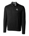 Las Vegas Raiders NFL Helmet Cutter & Buck Lakemont Tri-Blend Mens Quarter Zip Pullover Sweater Black Mannequin Thumbnail Image