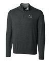 Pittsburgh Steelers NFL Helmet Cutter & Buck Lakemont Tri-Blend Mens Quarter Zip Pullover Sweater Charcoal Heather Mannequin Thumbnail Image