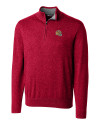 San Francisco 49ers NFL Helmet Cutter & Buck Lakemont Tri-Blend Mens Quarter Zip Pullover Sweater Cardinal Red Mannequin Thumbnail Image
