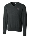 Tampa Bay Buccaneers NFL Helmet Cutter & Buck Lakemont Tri-Blend Mens V-Neck Pullover Sweater Charcoal Heather Mannequin Thumbnail Image