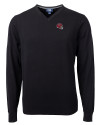Kansas City Chiefs NFL Helmet Cutter & Buck Lakemont Tri-Blend Mens V-Neck Pullover Sweater Black Mannequin Thumbnail Image