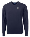 New England Patriots NFL Helmet Cutter & Buck Lakemont Tri-Blend Mens V-Neck Pullover Sweater Liberty Navy Mannequin Thumbnail Image