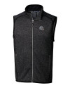 New England Patriots NFL Helmet Cutter & Buck Mainsail Sweater-Knit Mens Full Zip Vest Charcoal Heather Mannequin Thumbnail Image