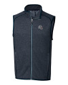New England Patriots NFL Helmet Cutter & Buck Mainsail Sweater-Knit Mens Full Zip Vest Liberty Navy Heather Mannequin Thumbnail Image