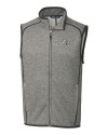 Los Angeles Chargers NFL Helmet Cutter & Buck Mainsail Sweater-Knit Mens Big and Tall Full Zip Vest Polished Heather Mannequin Thumbnail Image