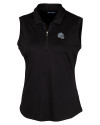 Detroit Lions NFL Helmet Cutter & Buck Forge Stretch Womens Sleeveless Polo Black Mannequin Thumbnail Image