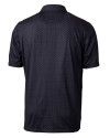 Minnesota Vikings NFL Helmet Cutter & Buck Pike Double Dot Print Stretch Mens Polo Black Mannequin Back Thumbnail Image