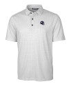 Minnesota Vikings NFL Helmet Cutter & Buck Pike Double Dot Print Stretch Mens Polo Charcoal Mannequin Thumbnail Image