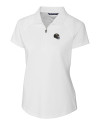 Baltimore Ravens NFL Helmet Cutter & Buck Forge Stretch Womens Short Sleeve Polo White Mannequin Thumbnail Image