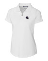 View image 9: Chicago Bears NFL Helmet Cutter & Buck Forge Stretch Womens Short Sleeve Polo White Mannequin