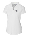 Denver Broncos NFL Helmet Cutter & Buck Forge Stretch Womens Short Sleeve Polo White Mannequin Thumbnail Image