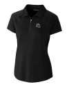 View image 3: Los Angeles Rams NFL Helmet Cutter & Buck Forge Stretch Womens Short Sleeve Polo Black Mannequin