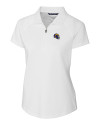 View image 11: Los Angeles Rams NFL Helmet Cutter & Buck Forge Stretch Womens Short Sleeve Polo White Mannequin