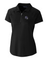Minnesota Vikings NFL Helmet Cutter & Buck Forge Stretch Womens Short Sleeve Polo Black Mannequin Thumbnail Image