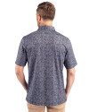 Indianapolis Colts NFL Helmet Cutter & Buck Pike Constellation Print Stretch Mens Polo Black Back Thumbnail Image
