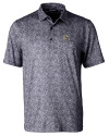New Orleans Saints NFL Helmet Cutter & Buck Pike Constellation Print Stretch Mens Polo Black Mannequin Thumbnail Image