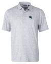 Philadelphia Eagles NFL Helmet Cutter & Buck Pike Constellation Print Stretch Mens Polo Polished Medium Gray Mannequin Thumbnail Image