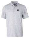 View image 7: Pittsburgh Steelers NFL Helmet Cutter & Buck Pike Constellation Print Stretch Mens Polo Polished Medium Gray Mannequin