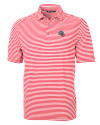 New England Patriots NFL Helmet Cutter & Buck Virtue Eco Pique Stripe Recycled Mens Polo Red Mannequin Thumbnail Image