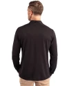 Washington Commanders NFL Helmet Cutter & Buck Virtue Eco Pique Recycled Quarter Zip Mens Big & Tall Pullover Black Back Thumbnail Image
