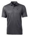 New York Giants NFL Helmet Cutter & Buck Pike Banner Print Stretch Mens Big & Tall Polo Black Mannequin Thumbnail Image