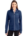 Florida Gators Cutter & Buck Mainsail Full Zip Hooded Womens Jacket Tour Blue Heather Front Thumbnail Image