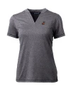 View image 3: Florida Gators Vintage Cutter & Buck Forge Recycled Four-Way Stretch Heathered Womens Blade Top Charcoal Heather Mannequin