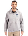 Yale Bulldogs Cutter & Buck Charter Eco Recycled Mens Anorak Jacket Polished Medium Gray Front Thumbnail Image