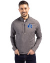Air Force Falcons College Vault Cutter & Buck Adapt Eco Knit Heather Mens Quarter Zip Pullover Black Heather Front Thumbnail Image