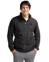 Alabama Crimson Tide College Vault Cutter & Buck Charter Eco Recycled Mens Full-Zip Jacket Black Front Thumbnail Image