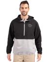 Cincinnati Bearcats College Vault Cutter & Buck Charter Eco Recycled Mens Anorak Jacket Black/Polished Front Thumbnail Image