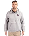 Clemson Tigers College Vault Cutter & Buck Charter Eco Recycled Mens Anorak Jacket Polished Medium Gray Front Thumbnail Image