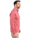 Cincinnati Reds Stars & Stripes Cutter & Buck Adapt Eco Knit Heather Mens Quarter Zip Pullover Cardinal Red Heather Side Thumbnail Image