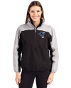Indianapolis Colts Historic Cutter & Buck Charter Eco Recycled Womens Anorak Jacket Black/Polished Front Thumbnail Image