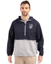 San Francisco Giants Stars & Stripes Cutter & Buck Charter Eco Recycled Mens Anorak Jacket Navy Blue/Polished Front Thumbnail Image
