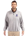 New England Patriots Historic Cutter & Buck Charter Eco Knit Recycled Big & Tall Full-Zip Jacket Polished Medium Gray Front Thumbnail Image