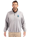 Los Angeles Chargers Historic Cutter & Buck Charter Eco Recycled Mens Full-Zip Jacket Polished Medium Gray Front Thumbnail Image